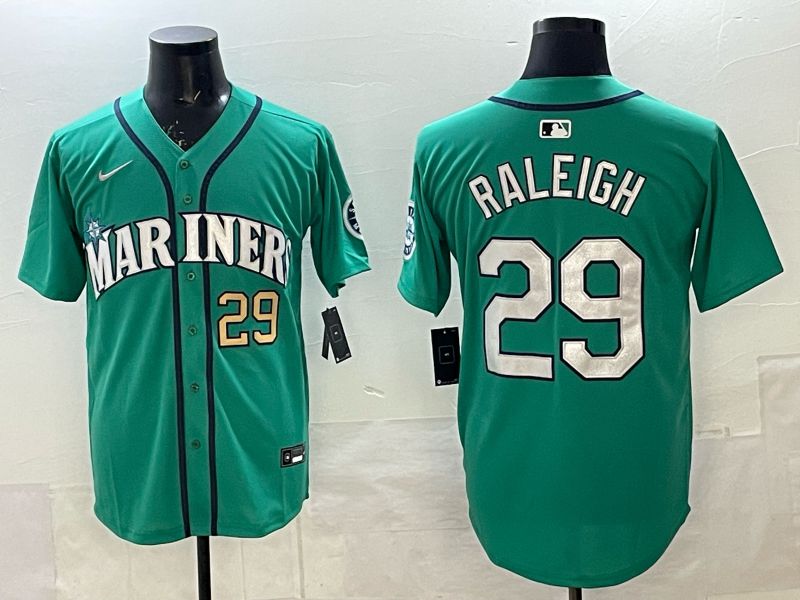 Men Seattle Mariners #29 Raleigh Green Game Nike MLB 2025 Jersey 003